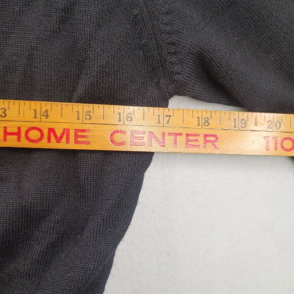 90s Robert Scott Ltd VTG Black Velvet Cardigan S Wool Rayon Decorative Buttons - Picture 10 of 10